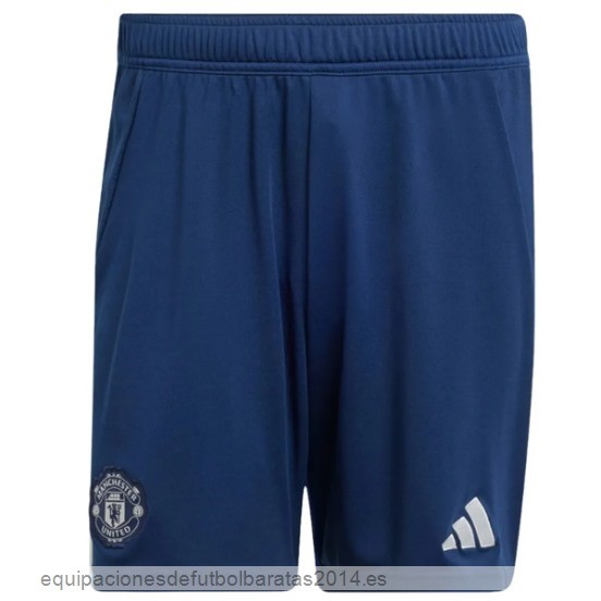 Nuevo 2ª Pantalones Manchester United 24/25 Azul Baratas